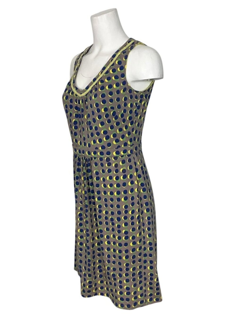 Boden Driftwood Sienna Jersey Tank Dress 8R Polka Dot - Picture 4 of 13